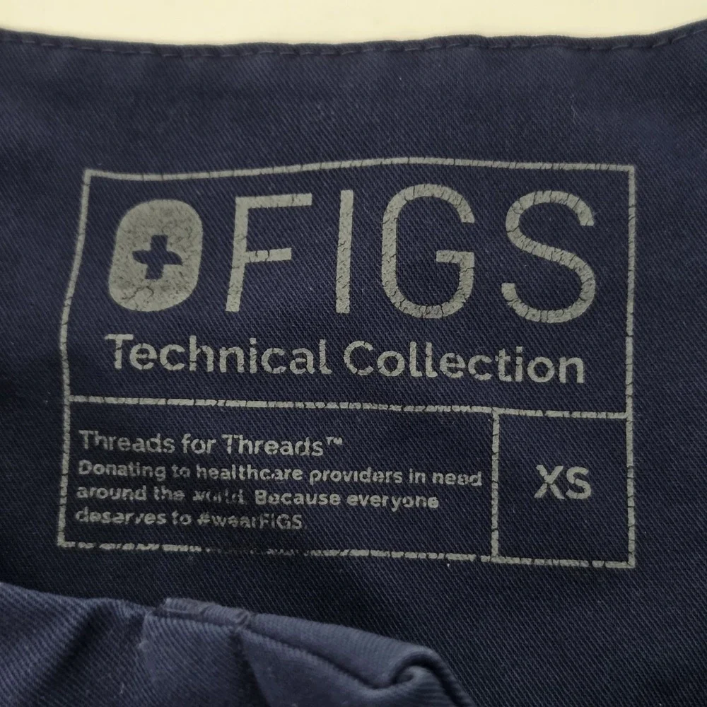 FIGS Kasane Short Sleeve Scrub Top XS Navy Blue Medical‎ Dental